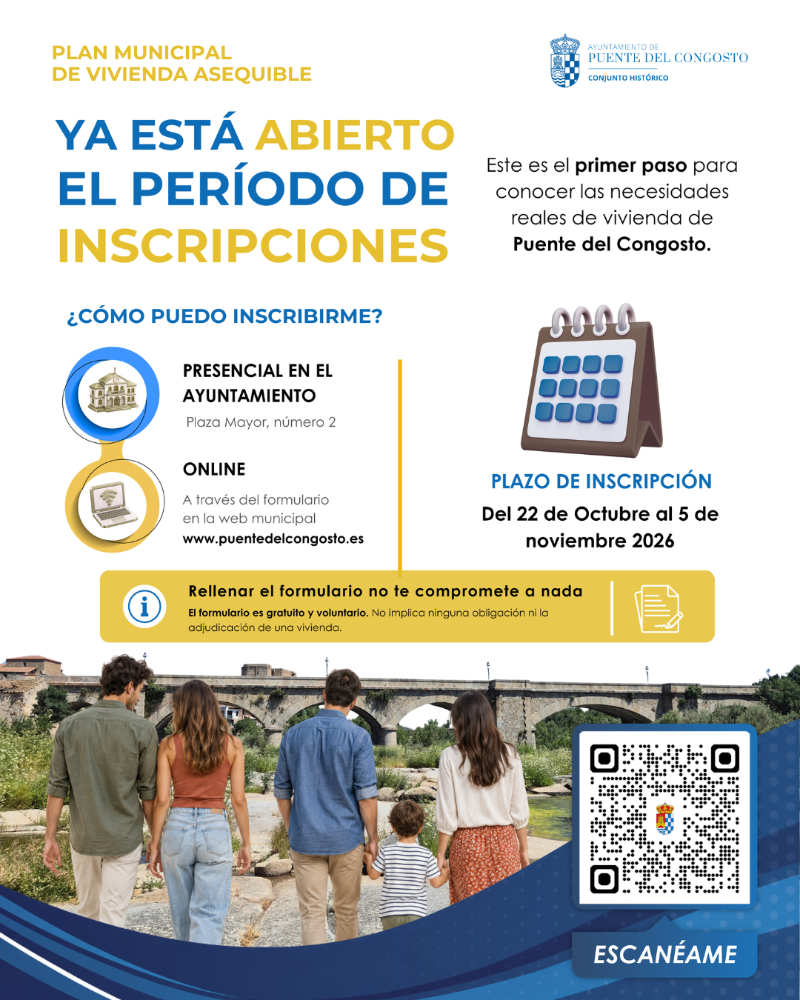 PLAN DE VIVIENDA MUNICIPAL - APERTURA DE INSCRIPCIONES